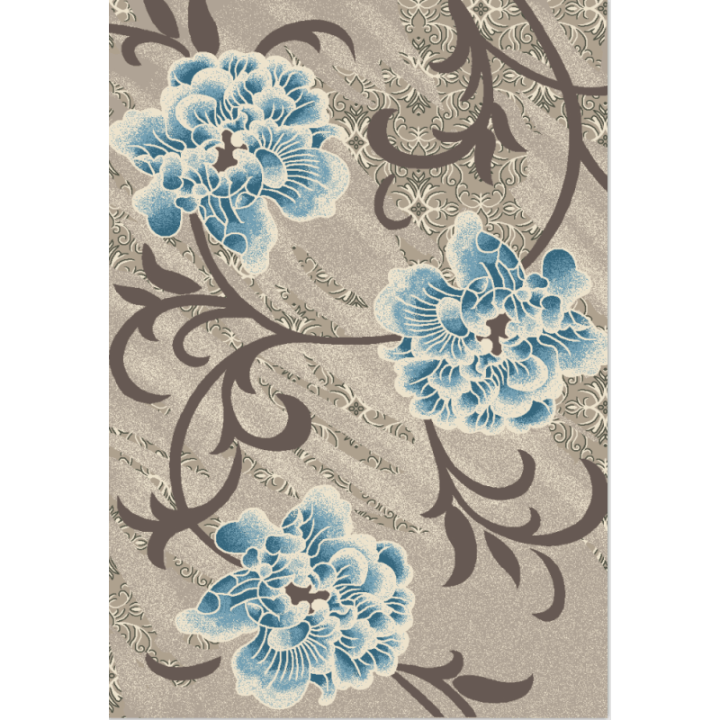 Blue Printed Rugs for Living Room Dining Room Bedroom Hall