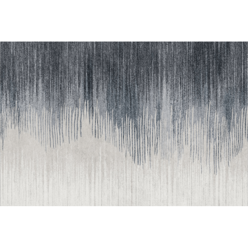 Gradient Gray Lines Area Rugs Floormat for Living Room Bedroom Office Hall