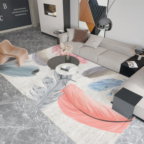 Multi-colours Feather Area Rugs Floormat for Living Room Bedroom Office Hall