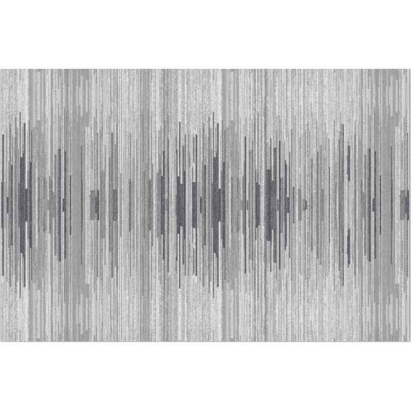 Gray Simple Lines Carpets Floormat for Living Room Bedroom Office Hall