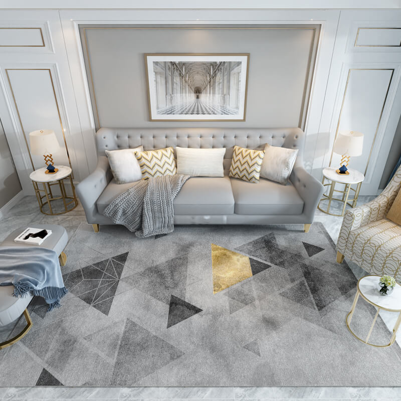 Moroccan Gray Carpets Floormat for Living Room Bedroom Office Hall