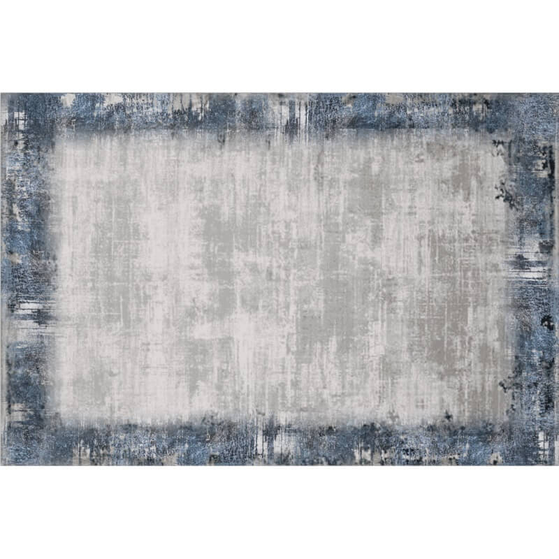 Blue Border Area Carpet Printed Rugs for Living Room Bedroom Hall