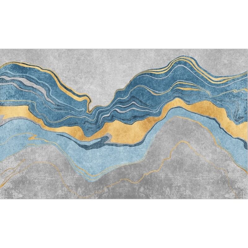 Multicolor River Print Carpet Area Rugs for Living Room Bedroom Hall