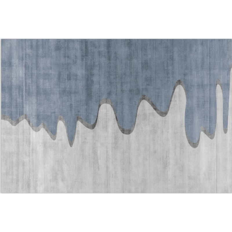 Gray Blue Modern Area Rugs for Living Room Bedroom Hall