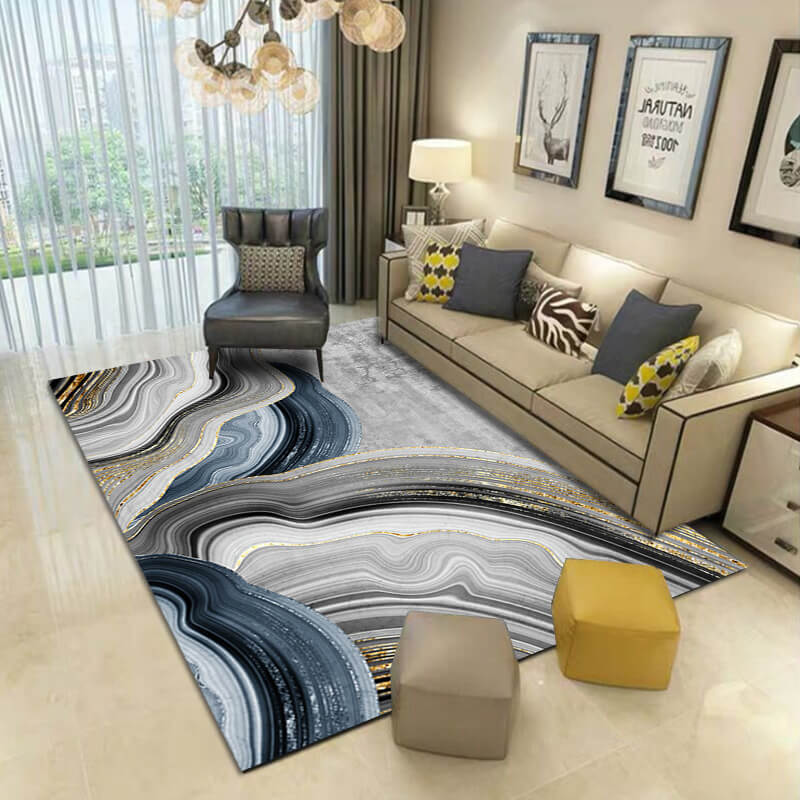 Striped Abstract Carpet Area Rugs for Living Room Bedroom Hall