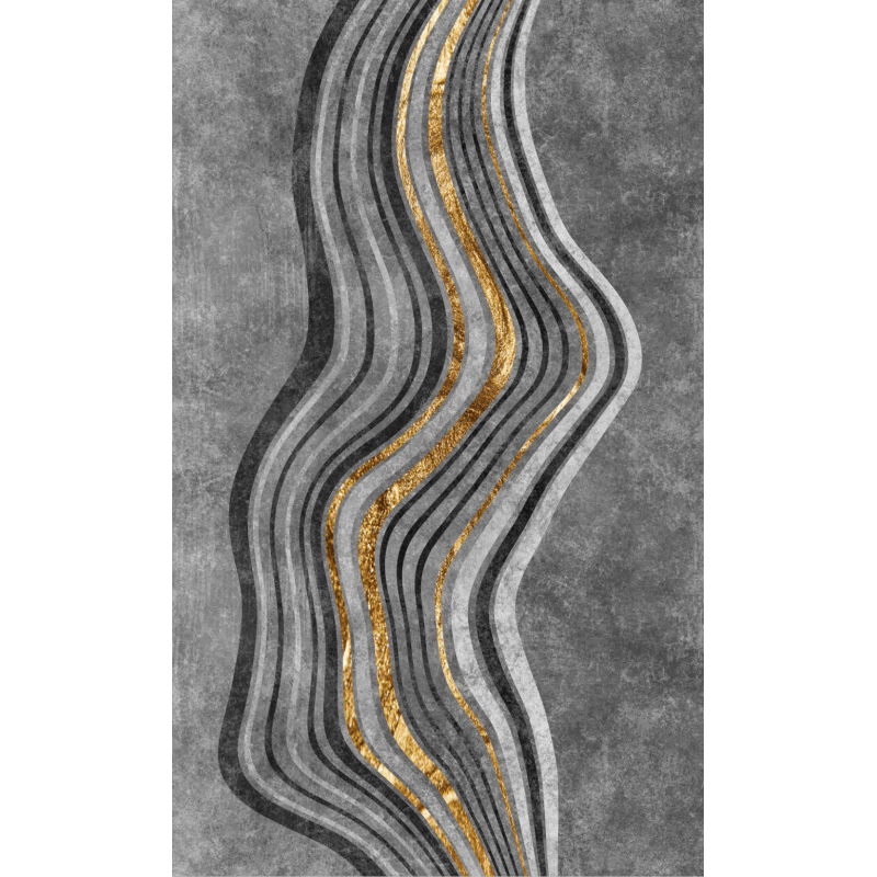 Gray Lines Area Rugs Floor Mat for Living Room Bedroom Office Hall