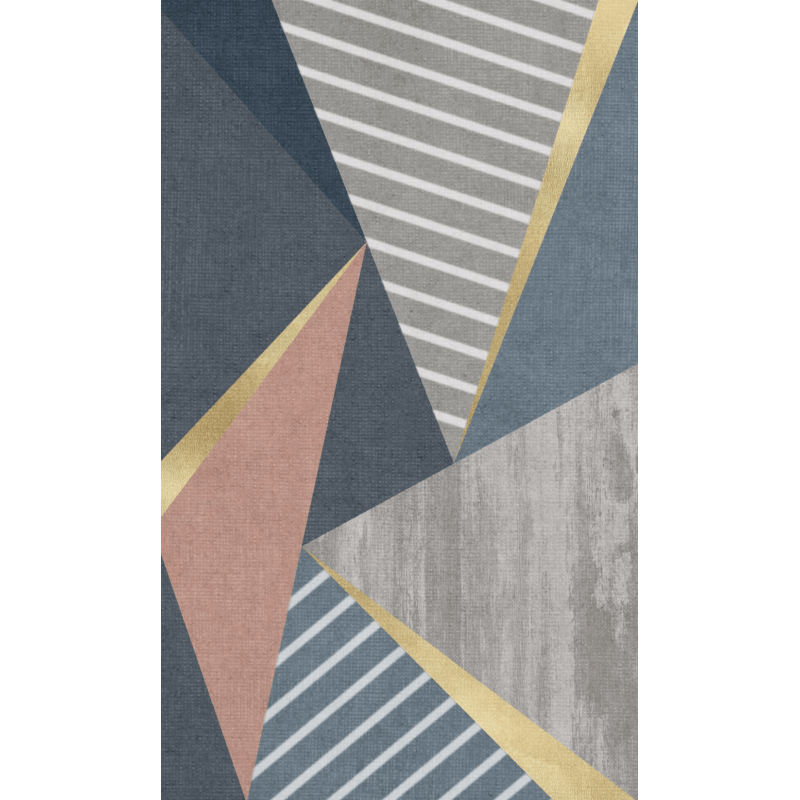 Triangle Stitching Geometry Area Rugs Floor Mat for Living Room Bedroom Office Hall