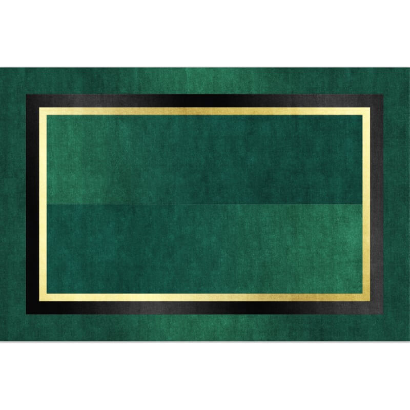 Rectangular Dark Green Modern Rugs for Living Room Bedroom Hall