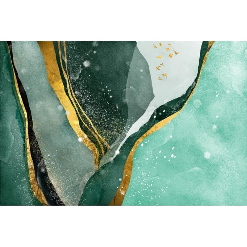Abstract Green Modern Rugs for Living Room Bedroom Hall