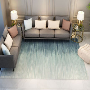 Gradient Blue Green Line Carpets Area Rugs for Living Room Bedroom Hall
