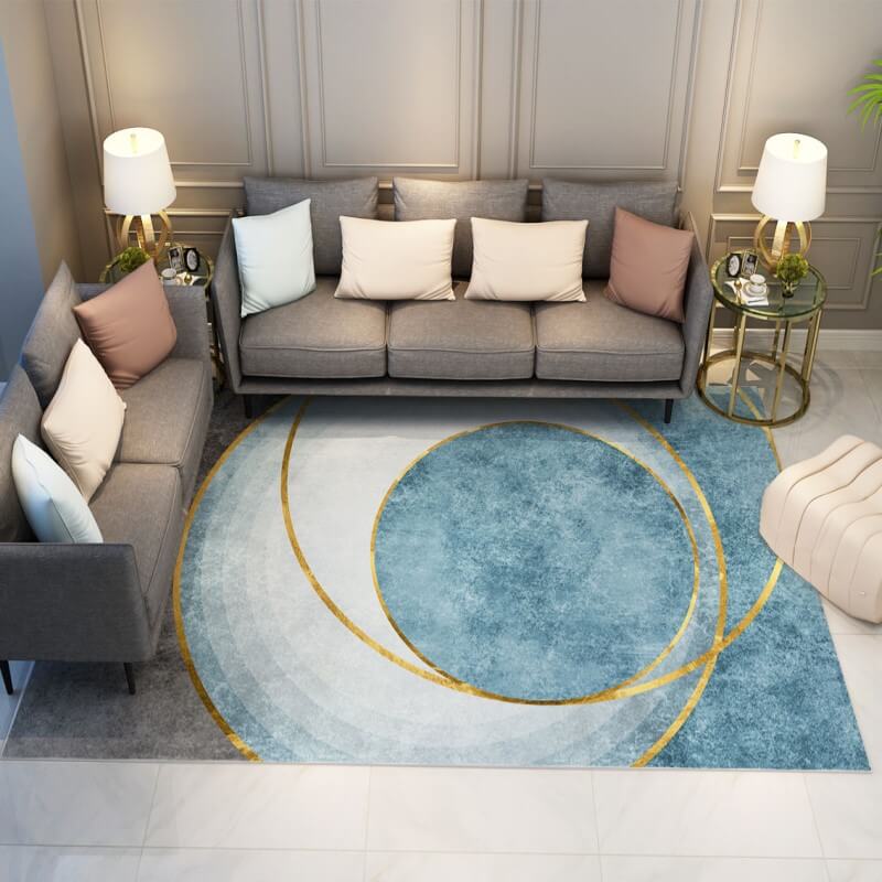 Modern Blue Carpets Area Rugs for Living Room Bedroom Hall