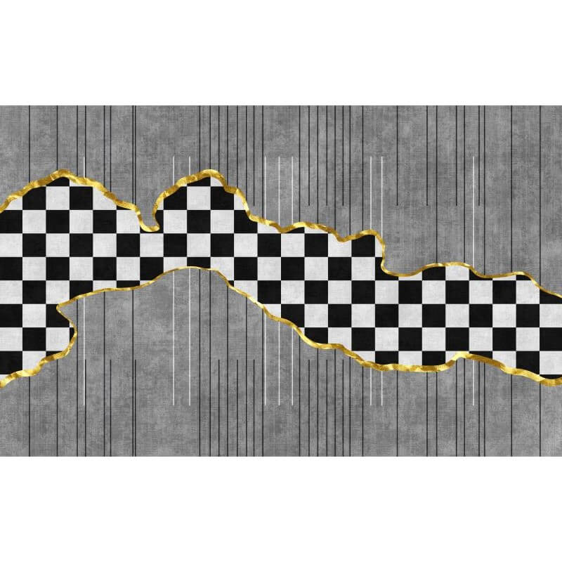 Checkerboard Modern Grey Carpets Area Rugs for Living Room Bedroom Hall