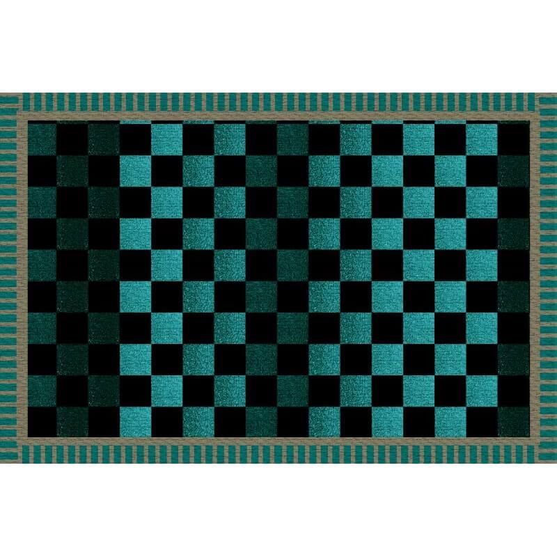 Green Checkerboard Carpets Area Rugs for Living Room Bedroom Hall