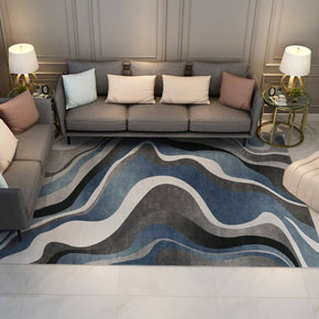 Tricolor Abstract Striped Rugs for Living Room Dining Room Bedroom Hall