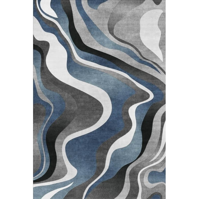 Tricolor Abstract Striped Rugs for Living Room Dining Room Bedroom Hall