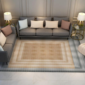 3D Brown Geometric Rugs for Living Room Dining Room Bedroom Hall