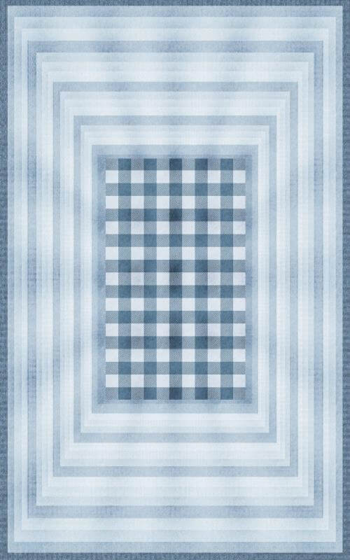 3D Blue Geometric Rugs for Living Room Dining Room Bedroom Hall