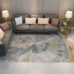 Grey Radioactive Striped Rugs for Living Room Dining Room Bedroom Hall