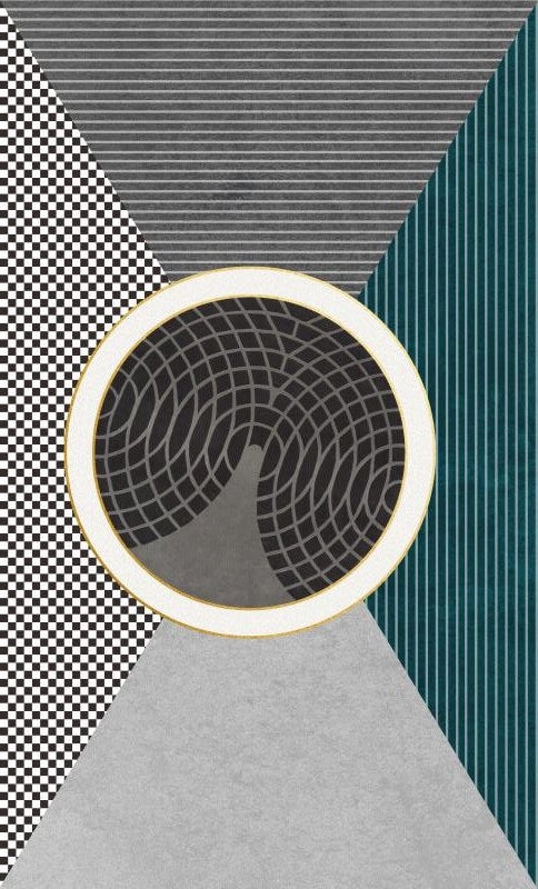 Triangular and Circular Geometric Rugs for Living Room Dining Room Bedroom Hall