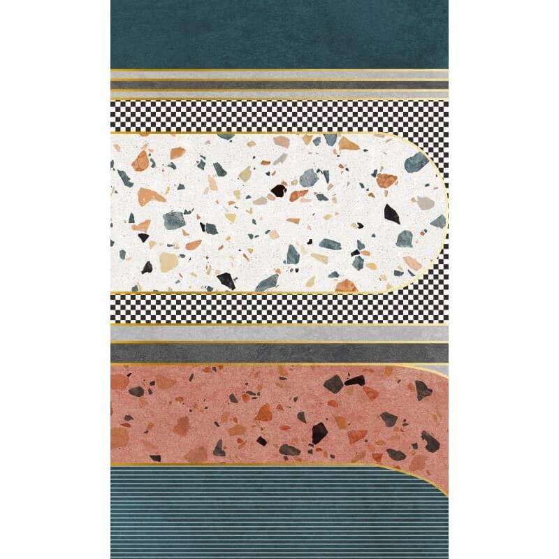 Multicolor Modern Geometric Simple Rugs for Living Room Dining Room Bedroom Hall