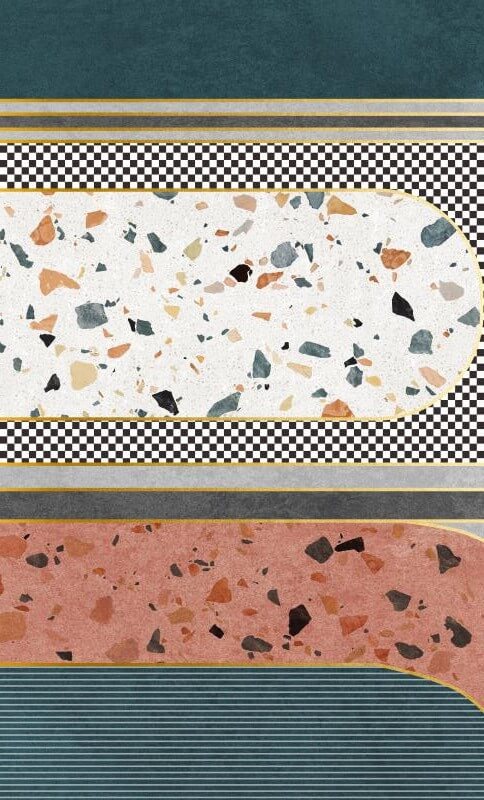 Multicolor Modern Geometric Simple Rugs for Living Room Dining Room Bedroom Hall
