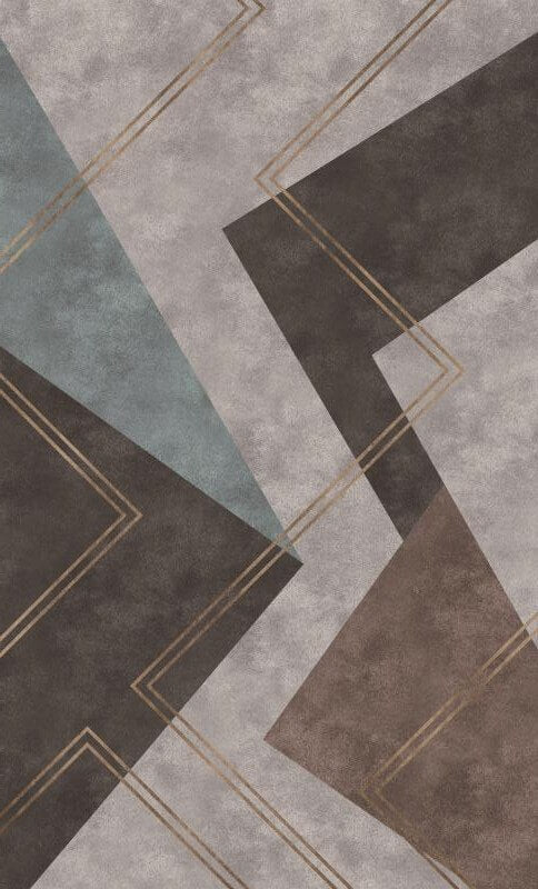Grey Brown Geometric Rugs for Living Room Dining Room Bedroom Hall