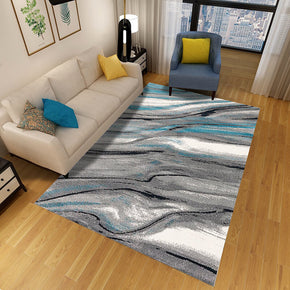 Gray Abstract Lines Rugs for Living Room Dining Room Bedroom Hall