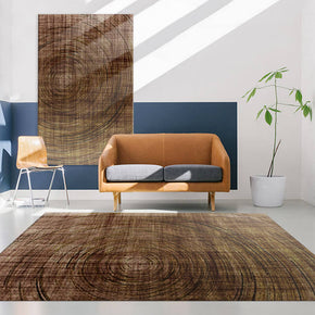 Brown Thread Pattern Rugs for Living Room Dining Room Bedroom