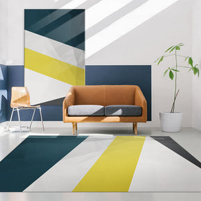 Four Colors Stripes Geometric Rugs for Living Room Dining Room Bedroom