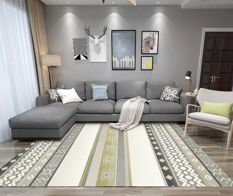 Moroccan Geometric Area Rugs Floor Mat Polyester for Bedroom Hall Office Living Room 01