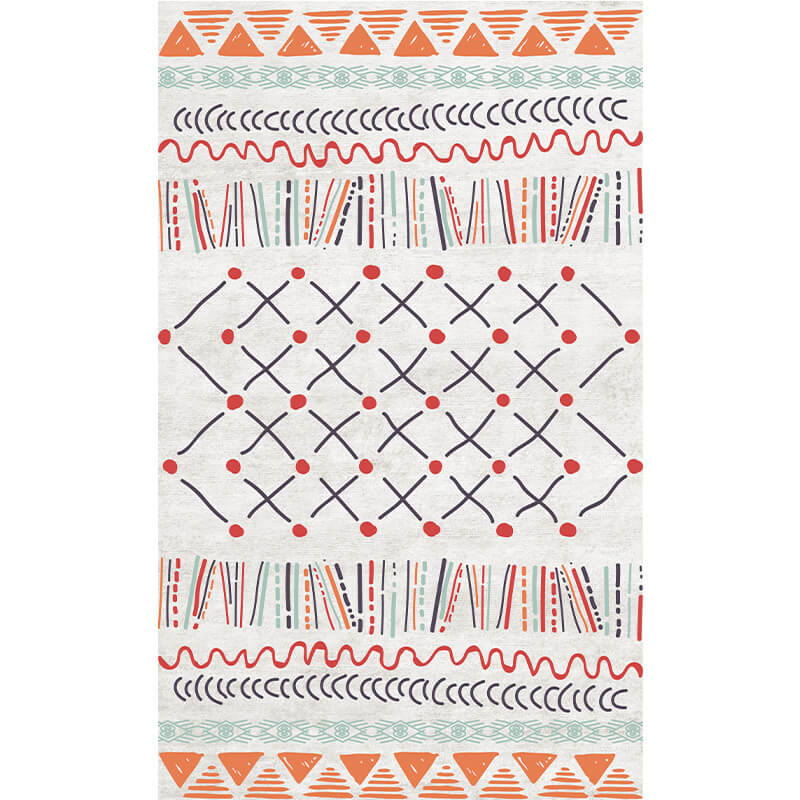 Moroccan Geometric Area Rugs Floor Mat Polyester for Bedroom Hall Office Living Room 03