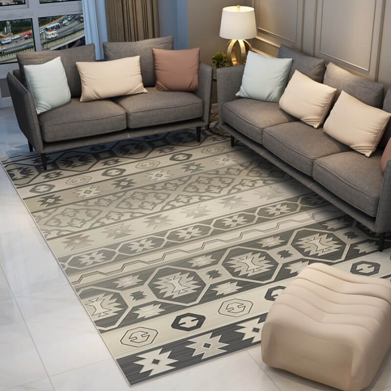 Moroccan Geometric Area Rugs Floor Mat Polyester for Bedroom Hall Office Living Room 07