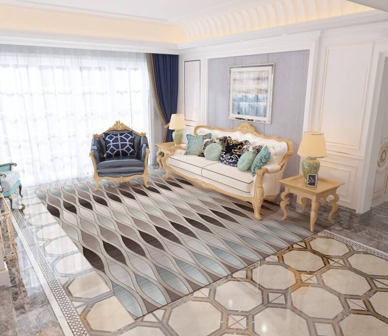 Moroccan Geometric Area Rugs Floor Mat Polyester for Bedroom Hall Office Living Room 09