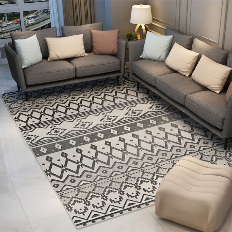Moroccan Geometric Area Rugs Floor Mat Polyester for Bedroom Hall Office Living Room 11