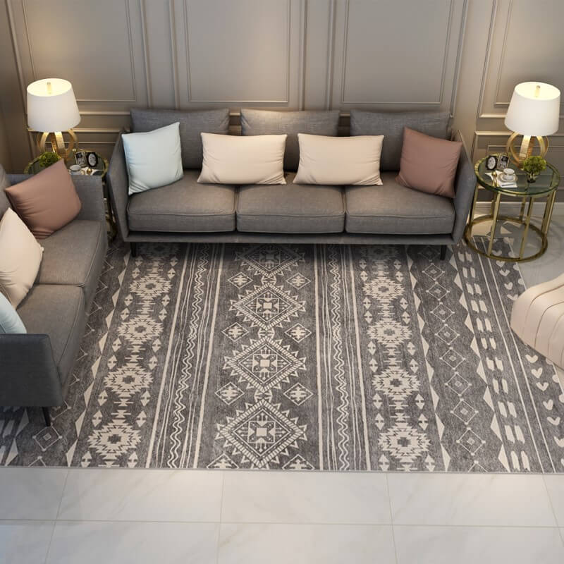 Moroccan Geometric Area Rugs Floor Mat Polyester for Bedroom Hall Office Living Room 14