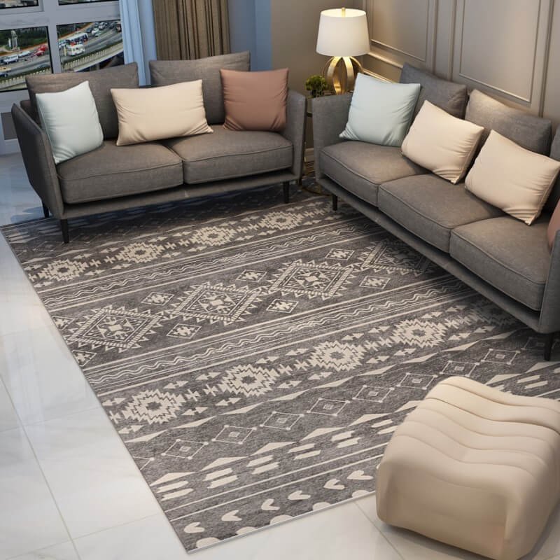 Moroccan Geometric Area Rugs Floor Mat Polyester for Bedroom Hall Office Living Room 14