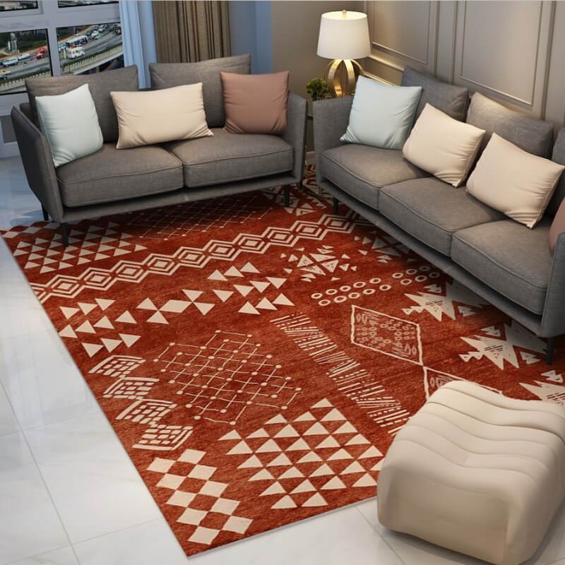 Moroccan Geometric Area Rugs Floor Mat Polyester for Bedroom Hall Office Living Room 17