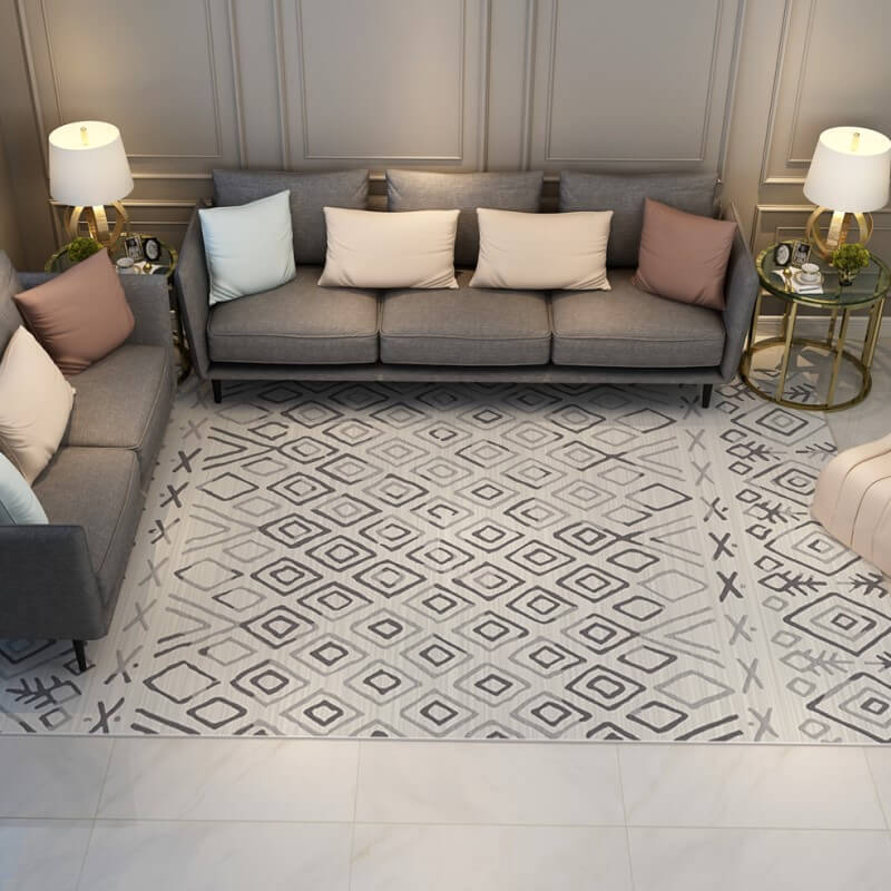 Moroccan Geometric Area Rugs Floor Mat Polyester for Bedroom Hall Office Living Room 20