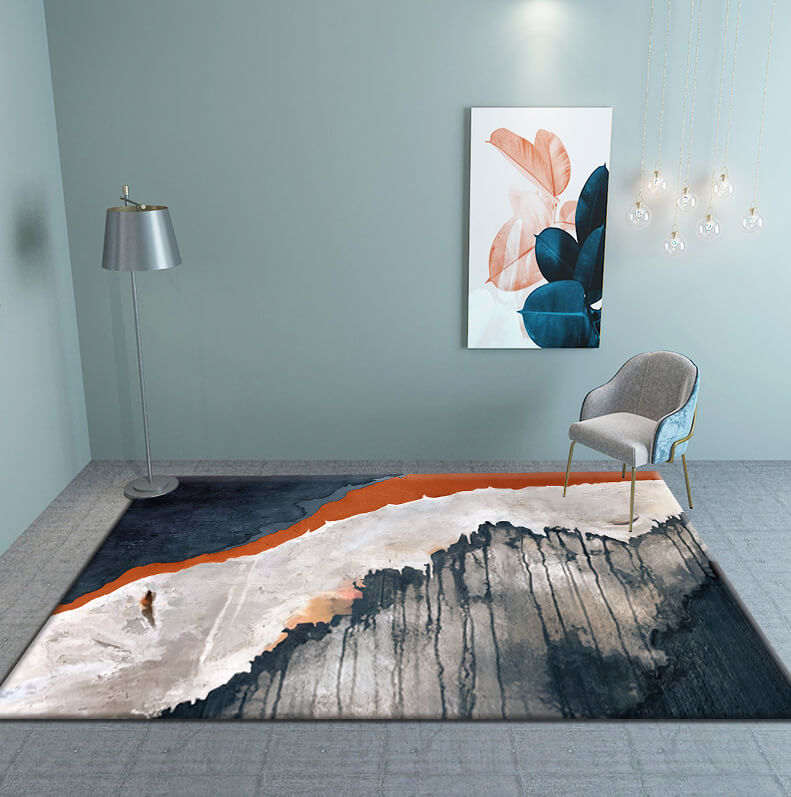 Abstract Splash Ink Printed Floor Mat Carpet for Living Room Dining Room Bedroom Hall