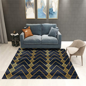 Black Striped Rugs for Living Room Dining Room Bedroom