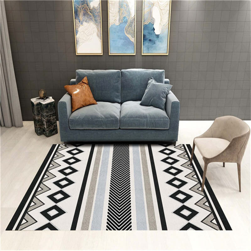 Moroccan Grey Rugs for Living Room Dining Room Bedroom