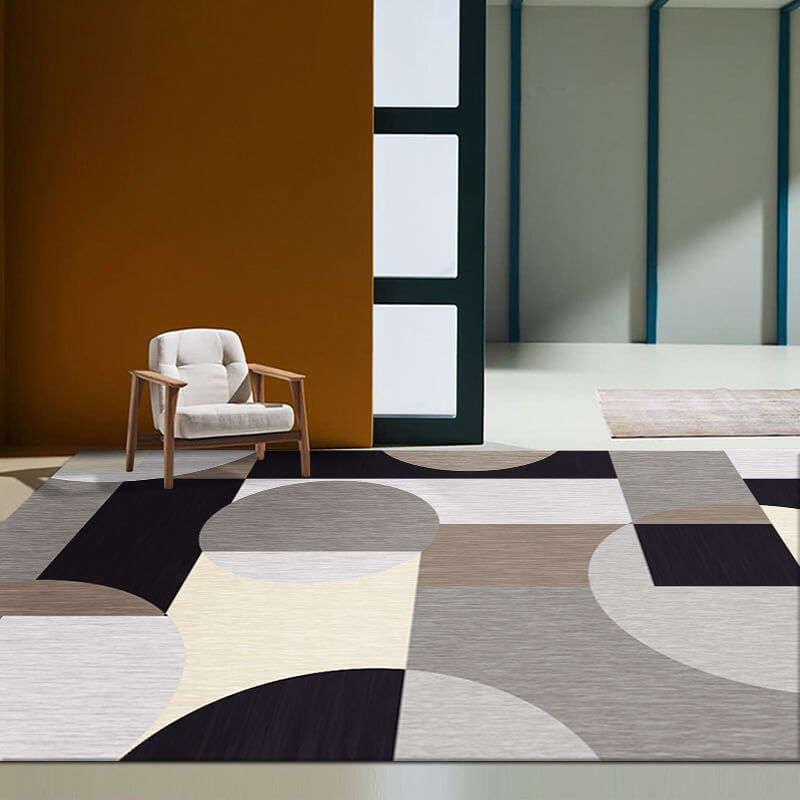 Modern Minimalist Splicing Geometric Rugs for Living Room Dining Room Bedroom