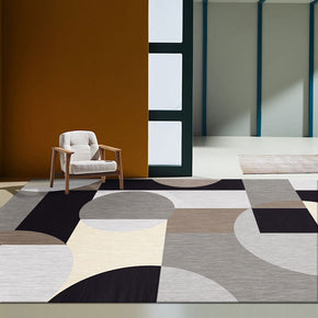 Modern Minimalist Splicing Geometric Rugs for Living Room Dining Room Bedroom
