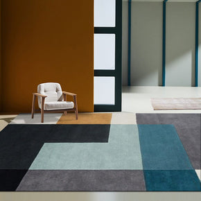 Colorful Rendering Geometric Rugs for Living Room Dining Room Bedroom