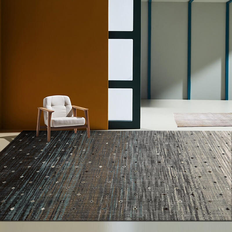 Black and Gray Gradient Pattern Rugs for Living Room Dining Room Bedroom