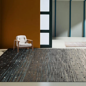 Black and Gray Gradient Pattern Rugs for Living Room Dining Room Bedroom