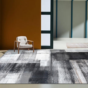 Black and White Abstract Rendering Rugs for Living Room Dining Room Bedroom
