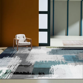 Abstract Ink and Wash Rendering Rugs for Living Room Dining Room Bedroom