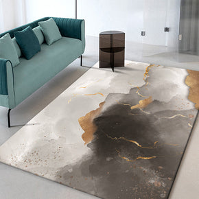 Gradient Grey Abstract Area Carpet Printing Floor Mat for Living Room Dining Room Bedroom