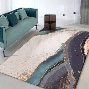 Grey Striped Abstract Area Carpet Printing Floor Mat for Living Room Dining Room Bedroom